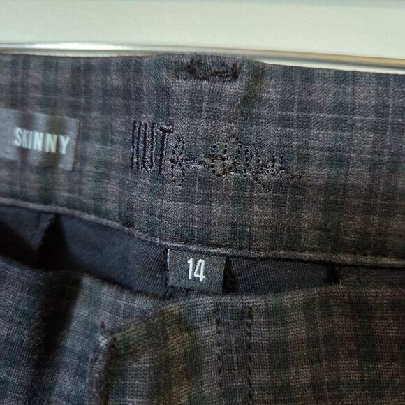 EUC LIKE NEW KUT FROM THE KLOTH PLAID SKINNY STRETCH PANTS SIZE 14 WOMENS - Picture 11 of 16